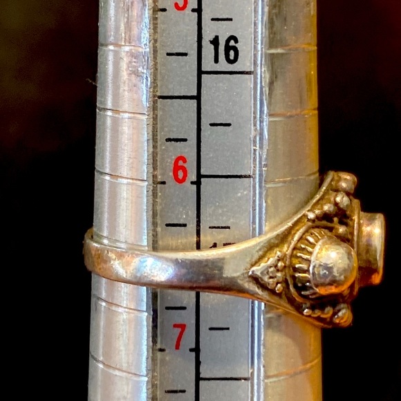 VINTAGE STERLING SILVER BLACK ONYX RING‼️ - Picture 9 of 10